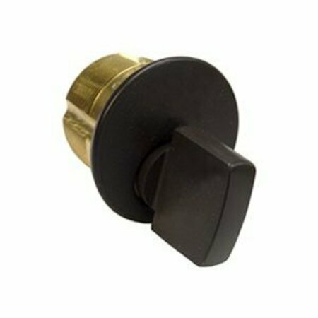 ILCO 1in Turn Knob Mortise Cylinder with Adams Rite Cam Oil Rubbed Bronze Finish 716110B